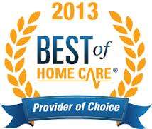 2013 Best of Home Care Provider of Choice