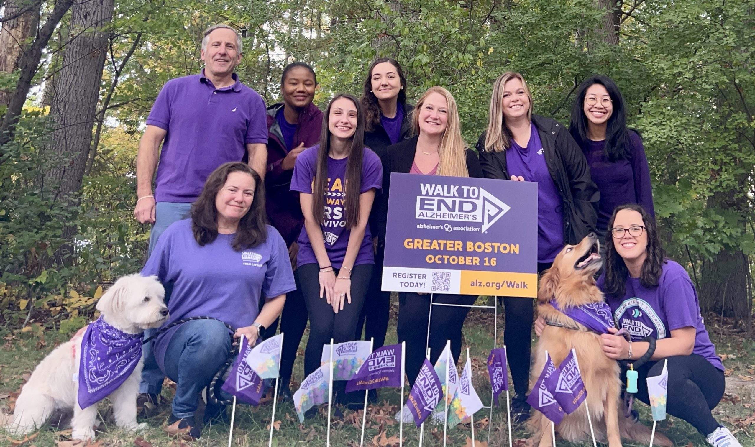 Office team picture at Alzheimer's Walk