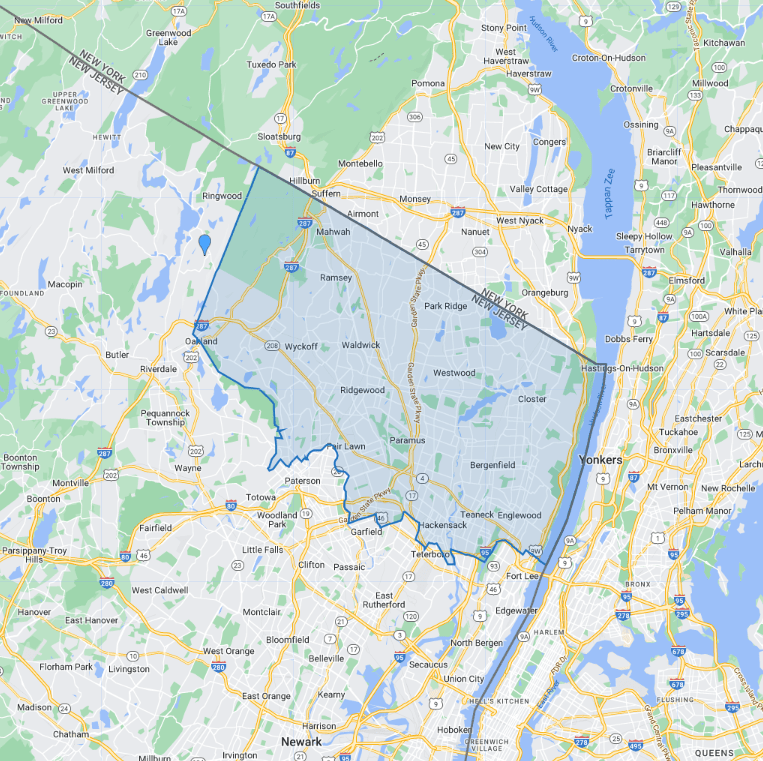 Map of FirstLight's service area in Glen Rock